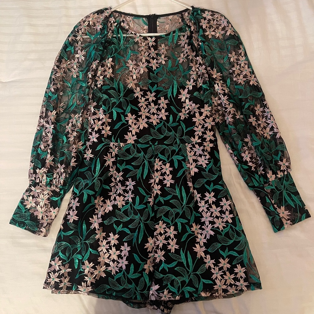 Asos Floral Mesh Romper